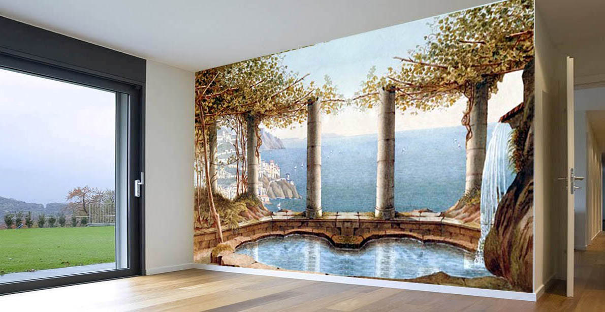Affresco Paesaggi e Trompe l'oeil - PT-200056B